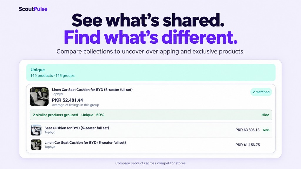 See what's shared. Find what's different.